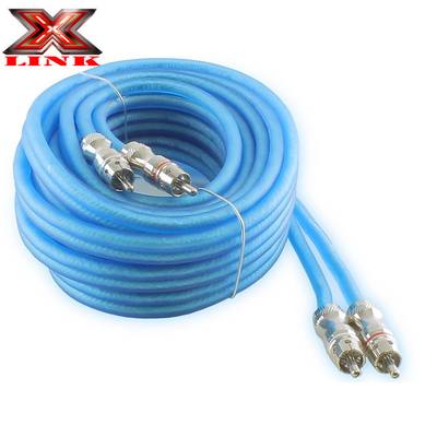 17ft 2 κανάλια RCA Audio Διασύνδεση καλώδιο Χρυσός σύνδεσμος Χρώμα και μείωση θορύβου