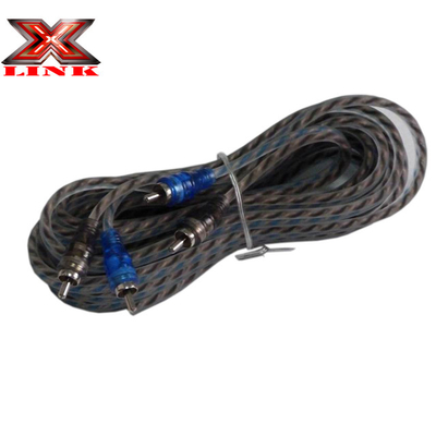 17ft 2 κανάλια RCA Audio Διασύνδεση καλώδιο Χρυσός σύνδεσμος Χρώμα και μείωση θορύβου