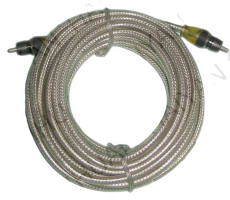 5.5mm Εξωτερική διάμετρος PVC Jacketed Αυτοκινητό Audio RCA καλώδιο 2M-2M για υψηλής απόδοσης