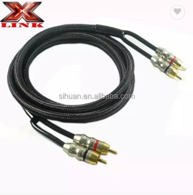 5m Χρυσός συνδετήρας CCA Conducer Audio bulk RCA καλώδιο για αυτοκίνητο Home System Audio ενσωμάτωση