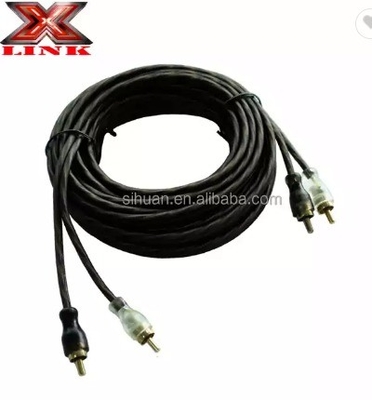 Ακουοφιλή Twisted Pair OFC Car Audio Interconnect RCA καλώδιο 10m με μαλακό μπουφάν PVC