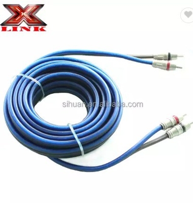 Ακουοφιλή Twisted Pair OFC Car Audio Interconnect RCA καλώδιο 10m με μαλακό μπουφάν PVC