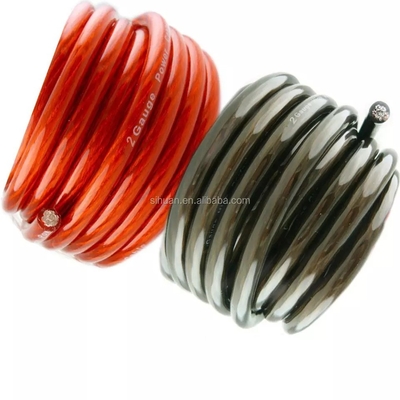 Μπλε/Μαύρο διαφανές 2 GA AWG OFC CCA καλώδιο τροφοδοσίας για εγκατάσταση ενισχυτή ήχου αυτοκινήτου