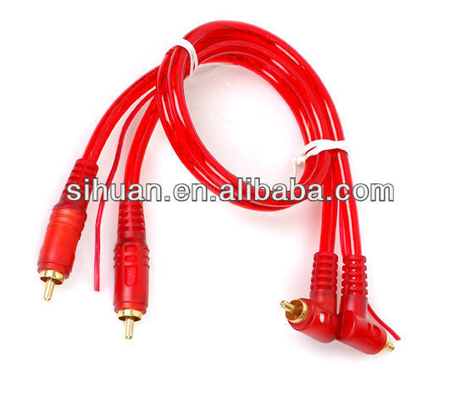 OFC 100% Copper Conductor 2 Channel RCA Audio Cable για σύνδεση ήχου αυτοκινήτου και σπιτιού