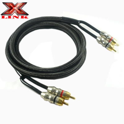OFC 100% Copper Conductor 2 Channel RCA Audio Cable για σύνδεση ήχου αυτοκινήτου και σπιτιού