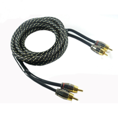 OFC 100% Copper Conductor 2 Channel RCA Audio Cable για σύνδεση ήχου αυτοκινήτου και σπιτιού