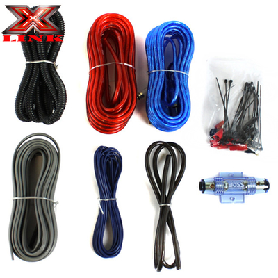 Φόρμα PVC 0 4 8 10awg Gauge Auto Car Amp Amplifier Wiring Kit με RCA συνδετήρα