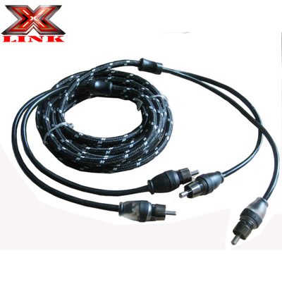 17ft 2 κανάλια RCA Audio Διασύνδεση καλώδιο Χρυσός σύνδεσμος Χρώμα και μείωση θορύβου