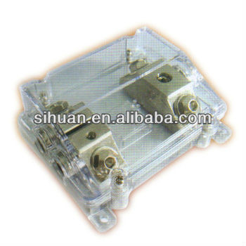 Συμπίεστος 12V Mini ANL AFS Fuse Holder για Car Boat Audio System Χρυσό επιχρυσωμένα συνδέσμους