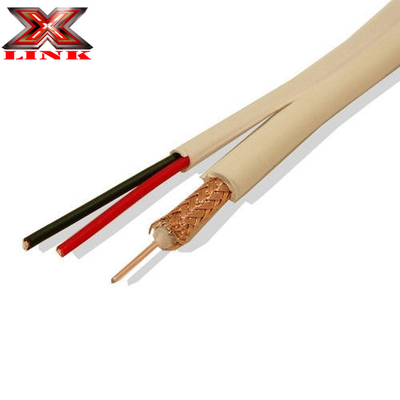 20 AWG Solid Copper RG-59 Coaxial CCTV Cable με συνδετήρα BNC και καλώδιο ρεύματος 18/2