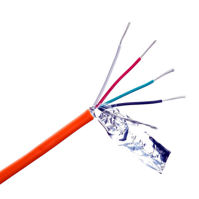 PVC μονωμένο χαλκό πολυπυρήνα 4 πυρήνες 24AWG καλώδιο συναγερμού πυρκαγιάς για συστήματα ασφαλείας