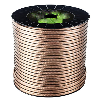Πολυμέσα 16 Gauge 2 Conducer Standard Speaker Wire Roll με χρυσαφένιο χρώμα συνδέσμου