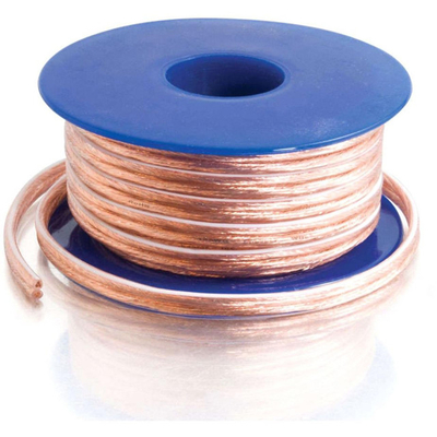 Πολυμέσα 16 Gauge 2 Conducer Standard Speaker Wire Roll με χρυσαφένιο χρώμα συνδέσμου