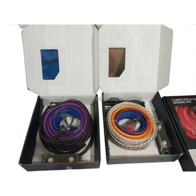 Χρυσός συνδετήρας στρεβλωμένο ζευγάρι 0 4 8 GA AWG OFC CCA Αυτοκινητό Αυτοακουστικό ενισχυτή
