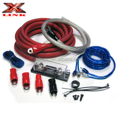 Χρυσός συνδετήρας στρεβλωμένο ζευγάρι 0 4 8 GA AWG OFC CCA Αυτοκινητό Αυτοακουστικό ενισχυτή