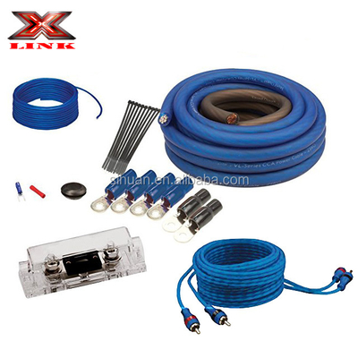 Χρυσός συνδετήρας στρεβλωμένο ζευγάρι 0 4 8 GA AWG OFC CCA Αυτοκινητό Αυτοακουστικό ενισχυτή