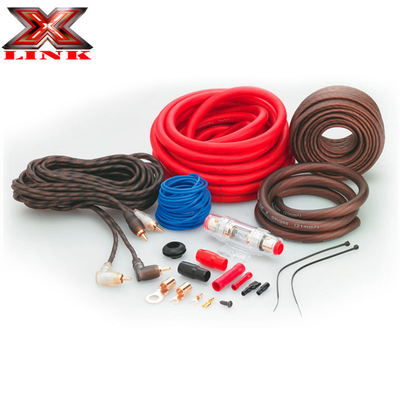 Χρυσός συνδετήρας στρεβλωμένο ζευγάρι 0 4 8 GA AWG OFC CCA Αυτοκινητό Αυτοακουστικό ενισχυτή