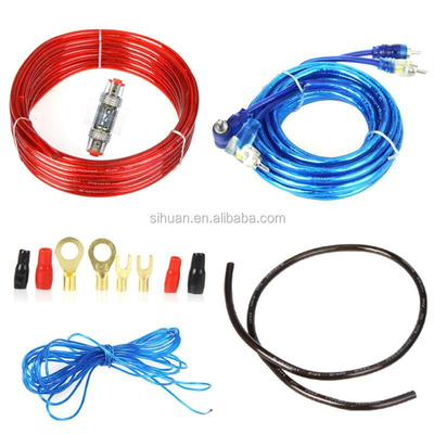 Συστήματα ήχου αυτοκινήτων 0 4 8 Gauge AWG Συμπλήρωμα ενισχυτή / συσκευασίας καλωδίωσης εγκατάστασης ενισχυτή