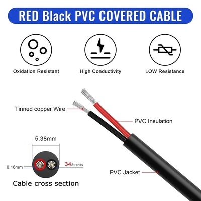 18AWG 2 Διοδηγός 20AWG 3 Διοδηγός Ηλεκτρικό σύρμα Επικεφαλιδωμένο PVC Κουτίσματος Χαλκού