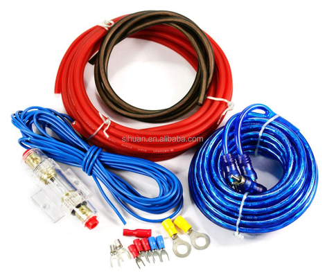 Τύπος 8ga Gauge Stranded Conductor Συσκευή καλωδίωσης Αυτοκινητοβιομηχανικής ακουστικής ενισχυτής για συμβατότητα υπερυψωτικών ομιλητών σε οχήματα