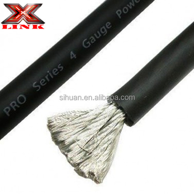 Ελαφρύ PVC Jacket 1/0 Awg Καλώδιο ρεύματος για αυτοκίνητο Audio Copper Conductor 0 Gauge Ofc Wire