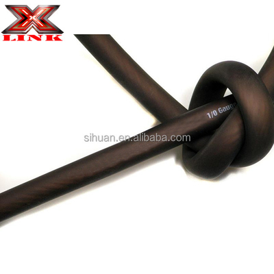 Ελαφρύ PVC Jacket 1/0 Awg Καλώδιο ρεύματος για αυτοκίνητο Audio Copper Conductor 0 Gauge Ofc Wire