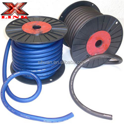 Ελαφρύ PVC Jacket 1/0 Awg Καλώδιο ρεύματος για αυτοκίνητο Audio Copper Conductor 0 Gauge Ofc Wire