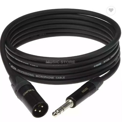 1/4 ιντσών Audio XLR Instrument Cable ευθεία προς δεξιά γωνία για Bass Electric Guitar