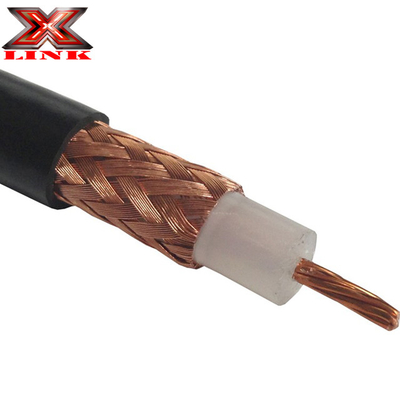 Χαμηλή εξασθένιση RG213 Coax καλώδιο 50 Ωμ με PVC σακάκι και γυμνό χαλκό πλέξιμο προστασία