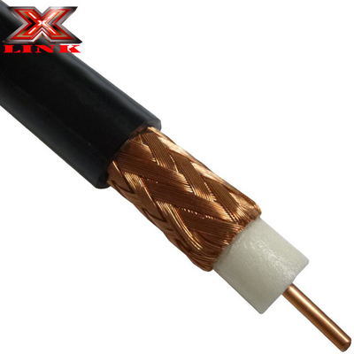 Χαμηλή εξασθένιση RG213 Coax καλώδιο 50 Ωμ με PVC σακάκι και γυμνό χαλκό πλέξιμο προστασία