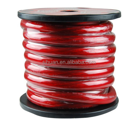 PVC Jacket Copper Car Audio Power Wire 1/0 2 4 6 AWG Gauge Καλώδιο μπαταρίας