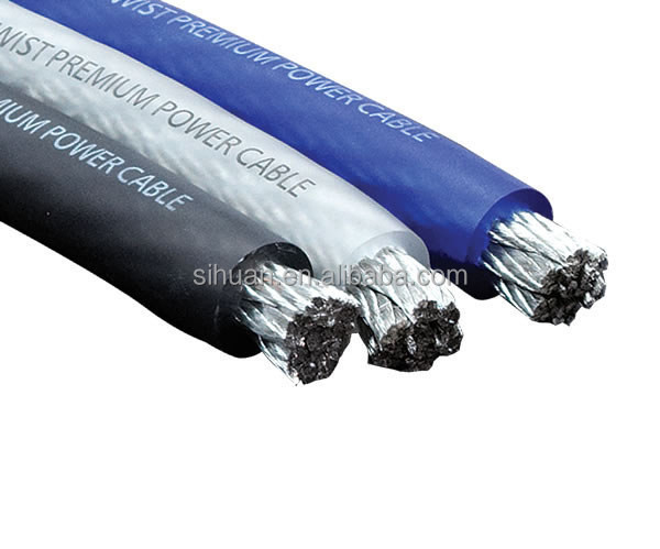 Υδατοασφαλής κονσερβοποιημένη OFC 4 AWG Υπερμεγέθης 1/0 Γυμνασίου Ασύρματος Αυτοκινήτου για την απόδοση