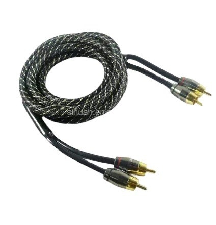5m Χρυσός συνδετήρας CCA Conducer Audio bulk RCA καλώδιο για αυτοκίνητο Home System Audio ενσωμάτωση