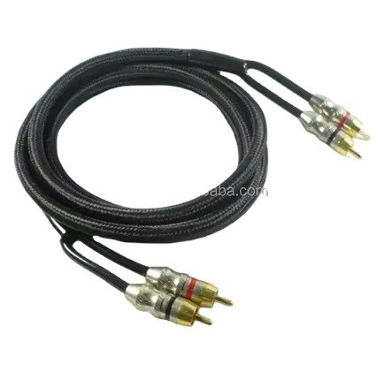 Ακουοφιλή Twisted Pair OFC Car Audio Interconnect RCA καλώδιο 10m με μαλακό μπουφάν PVC
