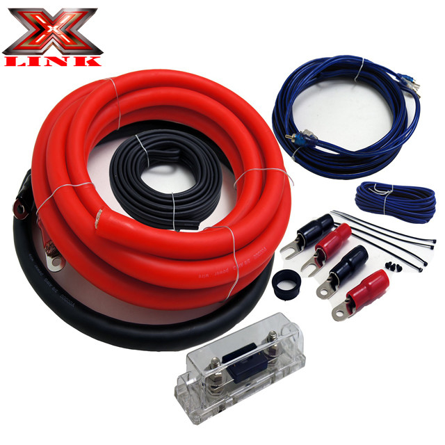 0 Gauge Αυτοκινητοκινητήρα Amps Amplifier Wire Wiring Kit με αμερικανικό wire gauge Standard και οποιοδήποτε χρώμα αγωγού CCA ή χαλκού