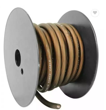 50ft OFC 1/0 Gauge υπερμεγέθους μαύρο καλώδιο γείωσης για ηχητικό αυτοκινήτου χωρίς συνδέσμους