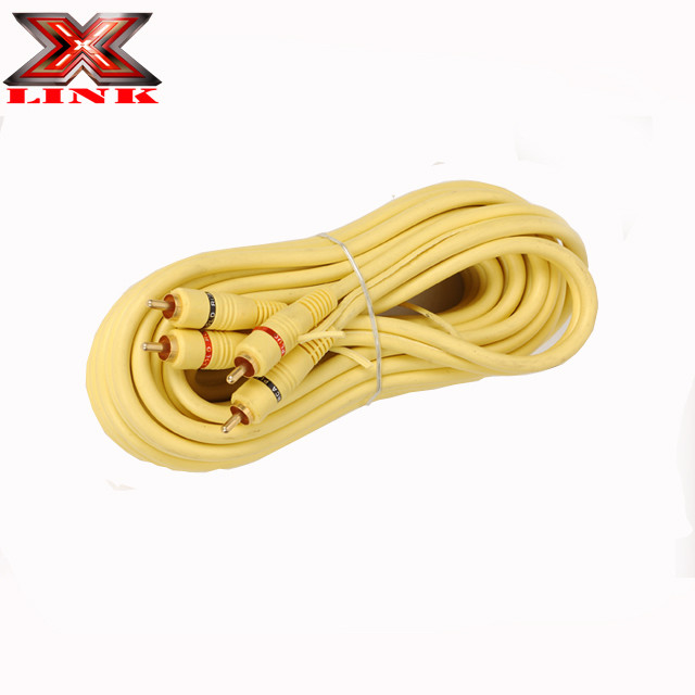 OFC 100% Copper Conductor 2 Channel RCA Audio Cable για σύνδεση ήχου αυτοκινήτου και σπιτιού