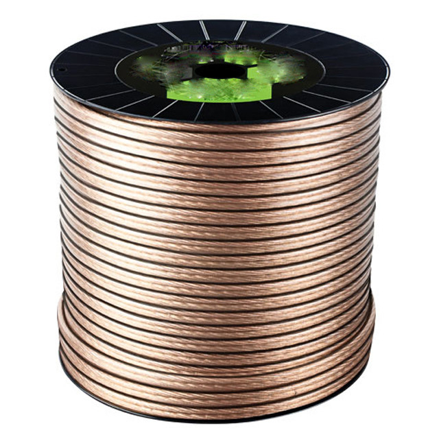 Πολυμέσα 16 Gauge 2 Conducer Standard Speaker Wire Roll με χρυσαφένιο χρώμα συνδέσμου