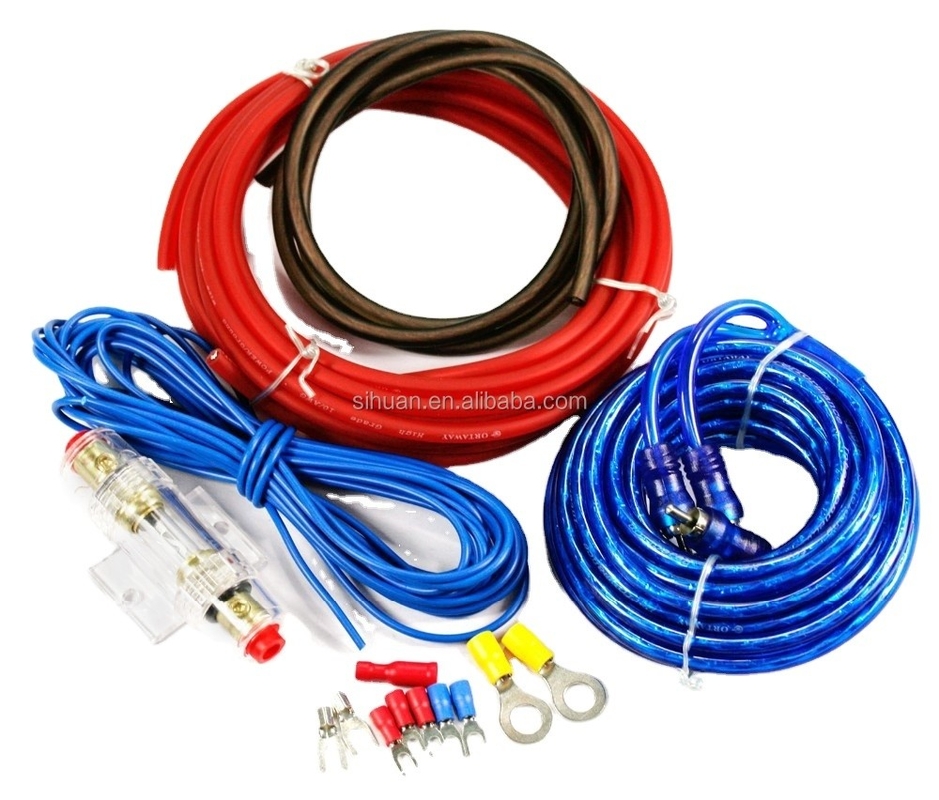 Αλουμινένιο καλυμμένο ατσάλινο αγωγό 4 Gauge OFC High Current Amp/subwoofer Wiring Kit