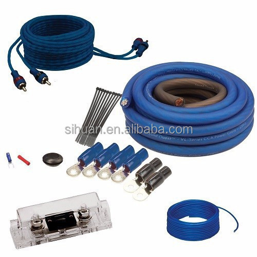 4awg Amp Installation Cable Kit 2500W Car Audio Cables Kit με γυμνό αγωγό χαλκού