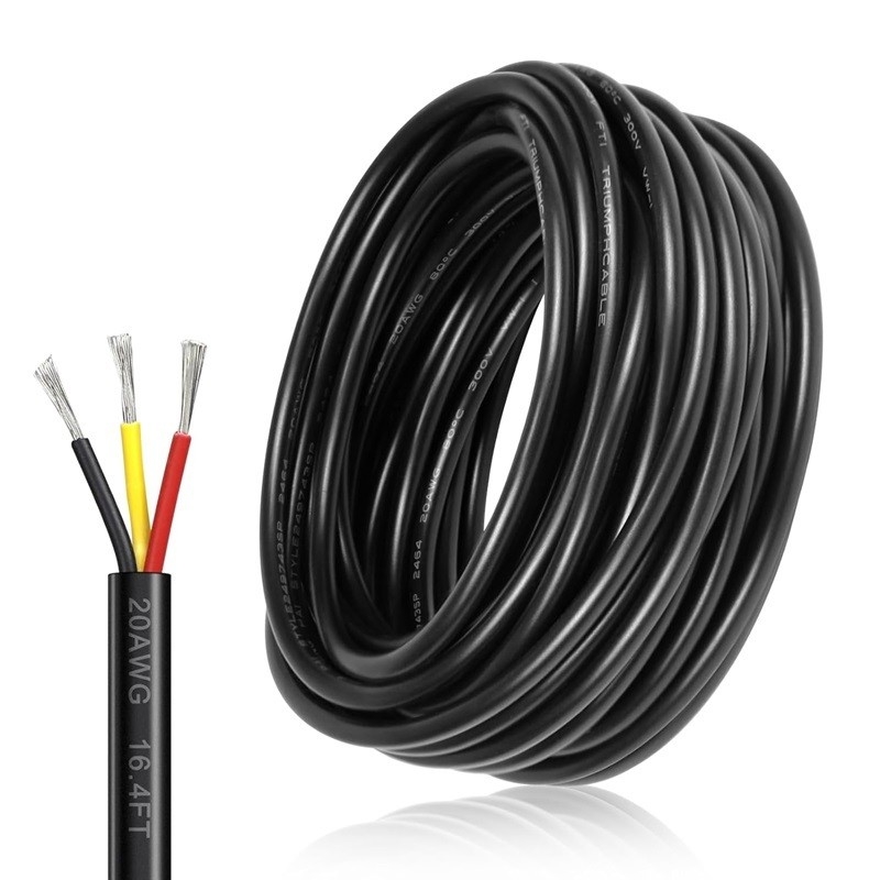 18AWG 2 Διοδηγός 20AWG 3 Διοδηγός Ηλεκτρικό σύρμα Επικεφαλιδωμένο PVC Κουτίσματος Χαλκού
