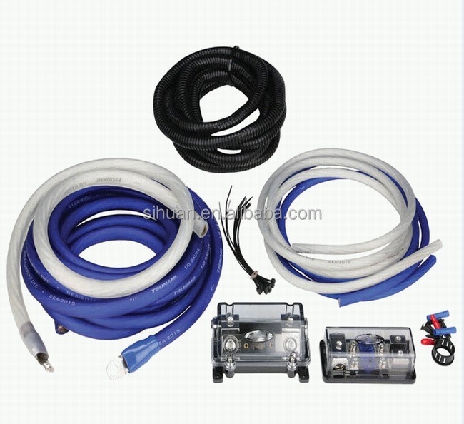 Οδηγός OFC 0 2 4 6 8 AWG Gauge GA Car Audio Cable Kit για σύστημα ηχεία
