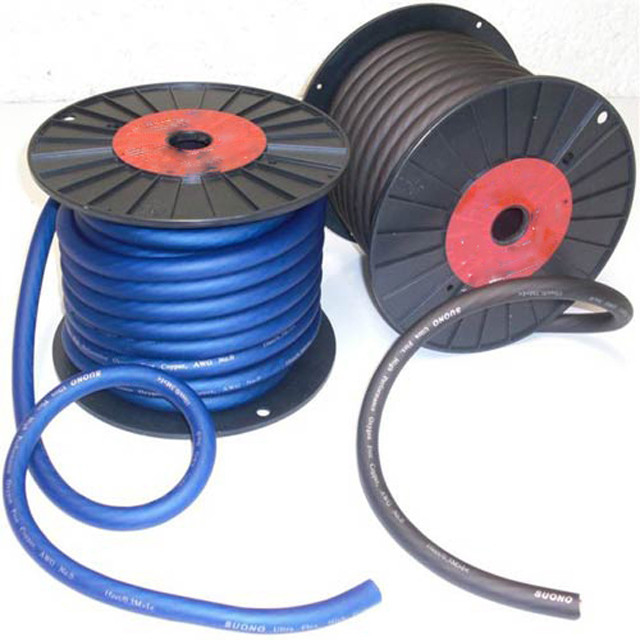 Ελαφρύ PVC Jacket 1/0 Awg Καλώδιο ρεύματος για αυτοκίνητο Audio Copper Conductor 0 Gauge Ofc Wire
