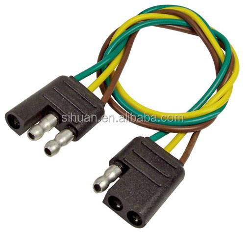2.8X Εξωτερική διάμετρος 4c 18AWG Συνδεδεμένο καλώδιο ρυμουλκούμενου καλωδίου με πρίζα γυμνό αγωγό χαλκού