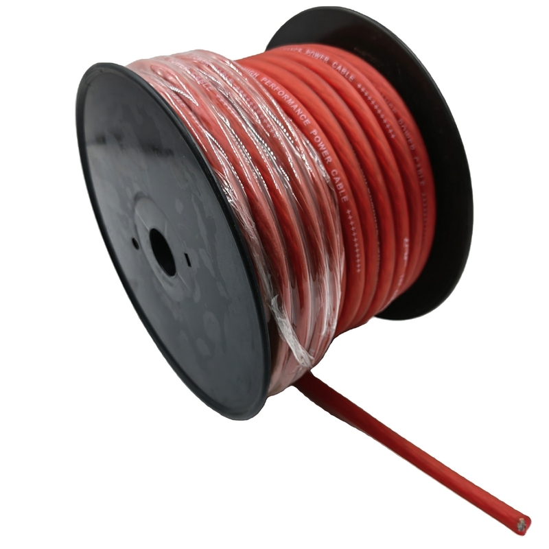 Καλώδιο τροφοδοσίας ήχου αυτοκινήτου 1/0 AWG GA Gauge Ευέλικτο διαφανές μπουφάν PVC για το έδαφος αυτοκινήτου
